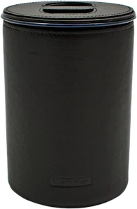 MARTIN WESS LEA NEGRO CUERO CORDERO 200gr FRASCO DE TABACO / GRANDE ** NUEVO ** - Imagen 1 de 5