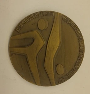 Orig.participant medal Gymnastics European Championships PRAG 1977 ! RARITY - Picture 1 of 2