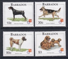 BARBADOS 1999 125TH ANNIV. OF UNIVERSAL POSTAL UNION SG 1148-51 SET OF 4 MNH