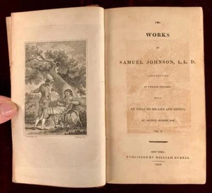 Book Works Of Samuel Johnson Vol II Arthur Murphy 1809 William Durell NY O AS IS - Picture 1 of 16