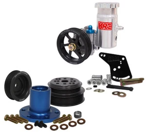 KRC FORD 260-302 SERPENTINE PULLEY KIT W/POWER STEERING PUMP,TANK,BRKT,15%,3 BLT - Picture 1 of 1