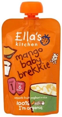 ELLA'S KITCHEN (VEGETARIAN) Ellas Kitchen Baby Brekkie - Mango 100g-6 Pack