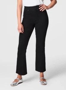 SPANX Women’s Kick Flare Jeans Petite Large Clean Black EveryWear NWT! - Picture 1 of 3