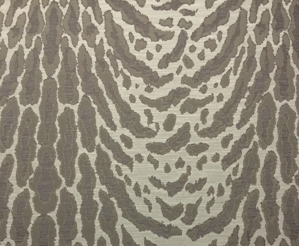 BALLARD DESIGNS ARTEMIS GRAY FAUX BOIS ANIMAL JACQUARD FABRIC BY YARD 54"W - Image 1 of 4