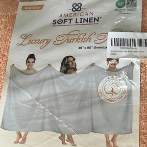 New 40” X 80” Oversized Turkish Bath Towel Sheet 100% Cotton Malibu Peach Color - Picture 1 of 5
