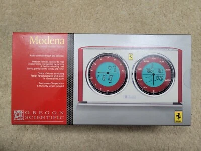 NUOVO Oregon Scientific Modena FERRARI Stazione Meteo Telecomando Sensore Rosso/Bianco NUOVO - Immagine 1 di 4