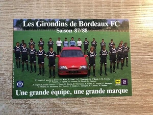 (No Panini) Postard Carte Postale Football GIRONDINS BORDEAUX 1987-1988 Opel - Picture 1 of 2