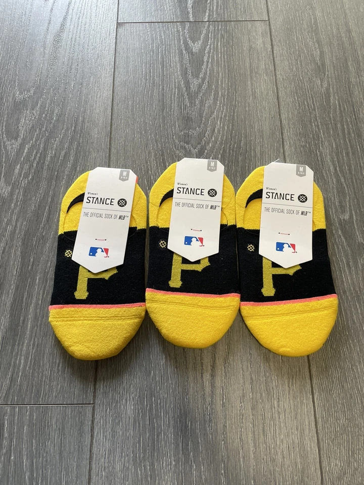 3 Pack - Stance Pittsburgh Pirates Women's Invisible No Show Socks Size M 6-8.5 - Image 1 of 4