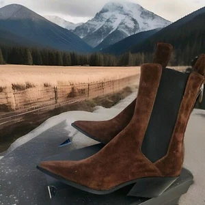 Massimo Dutti Suede Booties. BRAND NEW. - Picture 1 of 4