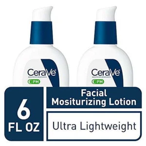 2 Pack -CeraVe Facial Moisturizing Lotion PM Ultra Lightweight 3 oz Free Ship - Picture 1 of 9