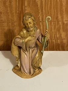 Statuina Presepe Giuseppe Inginocchiato Fontanini Depose 1983 Vintage Italia - Foto 1 di 3