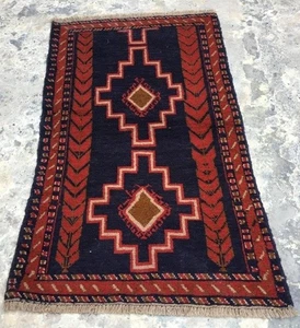 Afghan Rug, Vintage Mini Rug, Turkish Rug, Boho Rug, Medallion Rug 3x5 ft - Picture 1 of 7