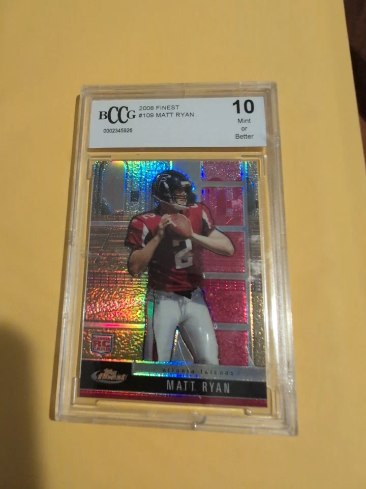 Topps Finest 2008 - Rookie Refractors Matt Ryan 🔥434/699🔥(RC) PSA 9 como nuevo Foto 1 de 2