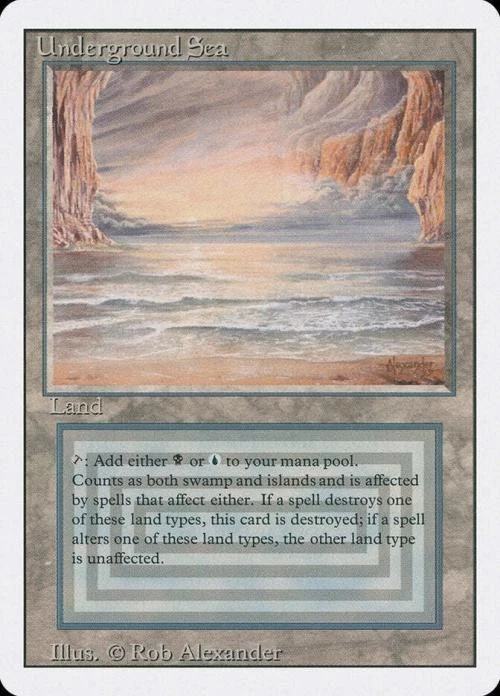 MTG English Underground Sea Heavy Play Normal Revised - Image 1 of 1