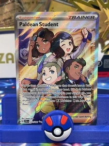 Pokemon TCG Paldean Student 231/091 Paldea Fates Full Art Rare NM - Picture 1 of 3