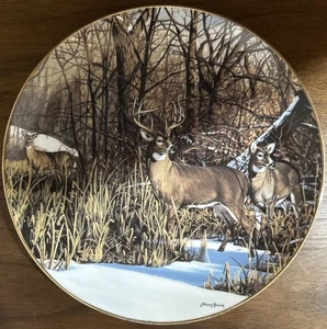 Downwind Alert By Bruce Miller Friends of The Forest Danbury Mint Deer & Buck - Picture 1 of 2