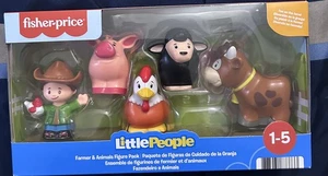 Little People Farmer & Animals Figure Pack Farmer Pig Chicken Sheep Cow NIB - Picture 1 of 2