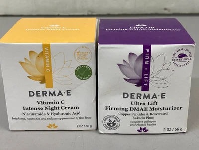 Crema hidratante reafirmante Derma-E Ultra Lift 2 oz y Derma E vitamina C noche intensa Foto 1 de 3