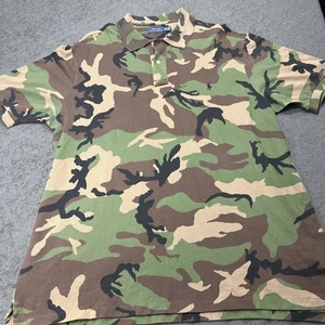 Polo Ralph Lauren blu etichetta mimetica XXLT Woodland polo mimetica nuova senza etichette 100% cotone - Foto 1 di 21
