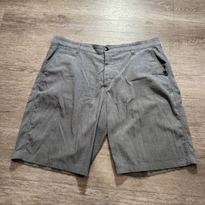 Quicksilver Shorts Mens 36 Gray Chino Skate Costal Beach Skater Casual 10" - Picture 1 of 10