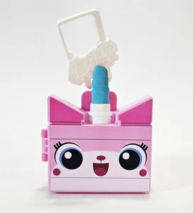 MCDONALDS LEGO MOVIE UNIKITTY HAPPY MEAL TOY #7 Pink Unicorn Cat Key Chain 💯 - Picture 1 of 2
