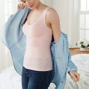 Camiseta sin mangas Spanx nueva con etiquetas Thinstincts 2.0 moldeadora cuello redondo rosa claro talla XL - Imagen 1 de 11