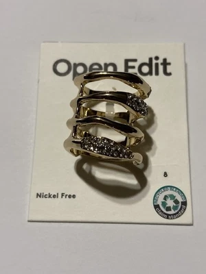 Multi Layer Ring, Gold Plated  SIZE 8 Loop Nordstrom Open Edit Nickel Free - Image 1 of 3