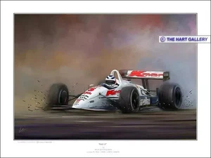 Nigel Mansell IndyCar Red 5 Newman-Haas Lola Ford Print Painting Picture Ltd. Ed - Bild 1 von 3