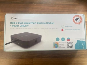 Estación de Acoplamiento i-tec USB-C 2x4K 100W 2x DisplayPort 1x USB-C 3x USB 3.0 - Imagen 1 de 6