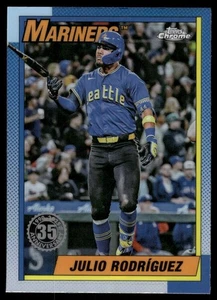 2025 Topps Chrome JULIO RODRIGUEZ 1990 TOPPS #90CB-6 SEATTLE MARINERS - Picture 1 of 2
