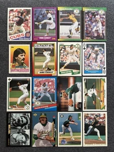 DENNIS ECKERSLEY 1985-1996 Baseball Karten Lot! 16x Karten Oakland A's Cubs HOF - Bild 1 von 2