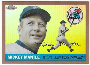 MICKEY MANTLE 2008 TOPPS CHROME COPPER CARD REFRACTPR #73/100! - Picture 1 of 1