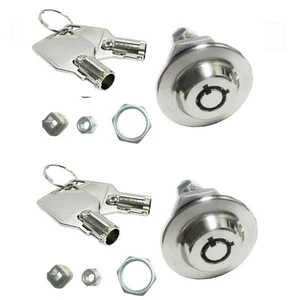 Lot of 2 Gun Cabinet Original Homak toolbox lock 3/4" Replacement Lock KA 2417 - Picture 1 of 4