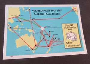 Nauru 1987 World Post Day MS MS354 MNH UM unmounted mint never hinged - Imagen 1 de 1