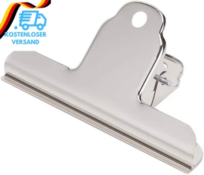 4 Zoll Große Bulldogge Clip, Coideal 10 Pack Silber Edelstahl Datei Geld Binder  - Bild 1 von 4