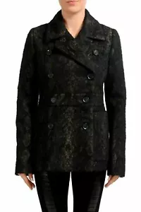 Just Cavalli Wool Alpaca Multi-Color Double-Breasted Basic Jacket US S IT 40 - Picture 1 of 4