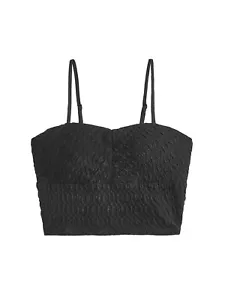 Women's Spaghetti Strap Slim Fit Crop Vest Tank Sleeveless Textured Cami Tops... - Picture 1 of 6