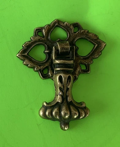 Brass French Provincial Victorian Antique Hardware Tear Drop Pendant Drawer Pull Cover