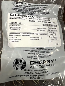 CR3245-4-04 Cherry Rivet - Picture 1 of 1