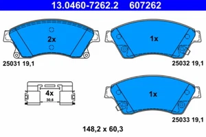 Series Brake Pads 607262 13.0460-7262 Set Pills Brakes - Imagen 1 de 2