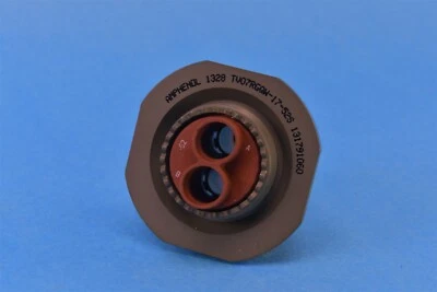 Amphenol Aerospace Mil-Spec 2P Circular Connector TV 46A 400VAC TV07RGQW-17-52S - Image 1 of 3