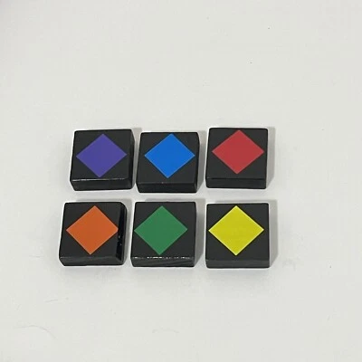 Conjunto de 6 peças de reposição de azulejos de madeira diamante QWIRKLE uma de cada cor - Imagem 1 de 2