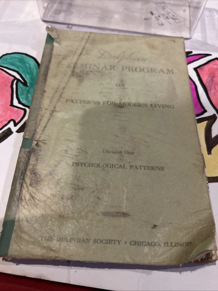 DelphianSeminar Program With Hereward Carringtons Writings And Notes. Division 1 - Image 1 of 4