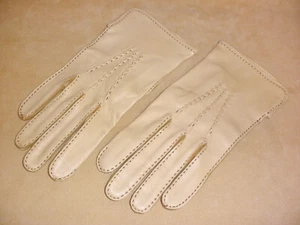 Men's Chamois Tan Leather Gloves by Mark Cross - Size 9 - Picture 1 of 5