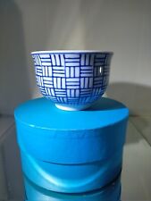 Vintage Blue And White Oriental Tea Cup Hand Painted 1970s VGC 8x5.5cm 112g 