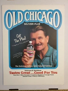 Mike Ditka Autographed Old Chicago Seltzer Plus Picture HOF 88 Inscription - Picture 1 of 2
