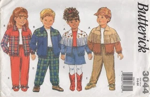 Butterick Sewing Pattern 3044 Jacket Trousers Skirt Fringe Childs Size 5 - 6X - Picture 1 of 13