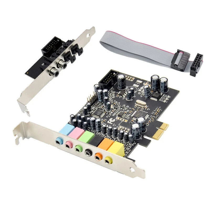 PCI-E 6 Port 8 Track Sound Card 7.1 HiFI High Fidelity Internal Surround Card - Image 1 of 4