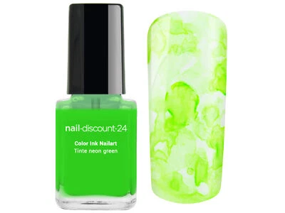Ink Color neon green NailArt Farbe Tinte XXL 12ml Polish Blooming Smoke Lack Gel - Bild 1 von 3