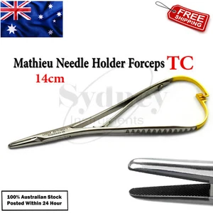 Dental Mathieu TC Needle Holder Forceps 14cm Elastomeric Tungsten Carbide Ortho - Bild 1 von 4
